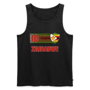Équipe du Zimbabwe de football - Débardeur bio Premium Homme - noir - Devant - AI Model Male 178 light (178cm)