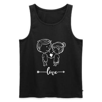 Love Couple Goals - Männer Premium Bio Tank Top - Schwarz - Vorne - AI Model Male 178 light (178cm)