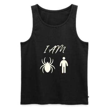 Ich Bin Spinnen Mensch T-Shirt - Männer Premium Bio Tank Top - Schwarz - Vorne - Michal (187cm)