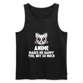 Anime - Männer Premium Bio Tank Top - Schwarz - Vorne - AI Model Male 178 light (178cm)