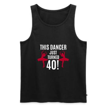 Tanzen & 40. Geburtstag Geschenk - Männer Premium Bio Tank Top - Schwarz - Vorne - Michal (187cm)