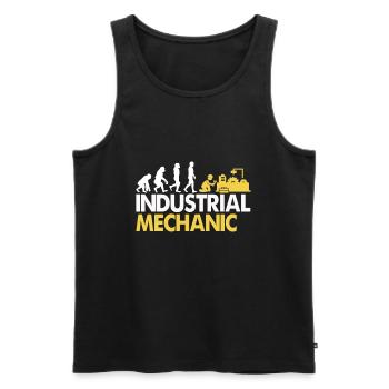 Mécanicien industriel Evolution Shirt & Cadeau - Débardeur bio Premium Homme - noir - Devant - Michal (187cm)