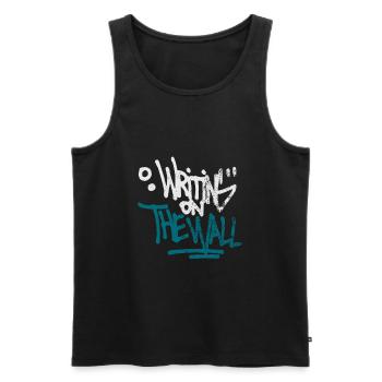 Graffiti - Débardeur bio Premium Homme - noir - Devant - Michal (187cm)