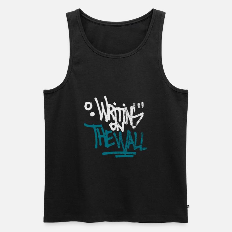 Graffiti - Männer Premium Bio Tank Top - Schwarz