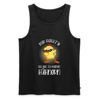 Lustiges Landwirt Hennen Huhn Hühner - Männer Premium Bio Tank Top - Schwarz - Vorne - Michal (187cm)