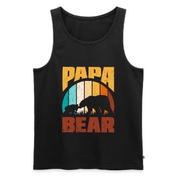 Bear Papa Son Baby Daughter Father's Day - Men's Premium Organic Tank Top - black - Front - Michal (187cm)