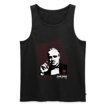 Le Parrain Film De Mafia Don Corleone Respect - Débardeur bio Premium Homme - noir - Devant - AI Model Male 178 light (178cm)