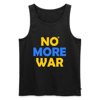 No more war - Men's Premium Organic Tank Top - black - Front - AI Model Male 178 light (178cm)