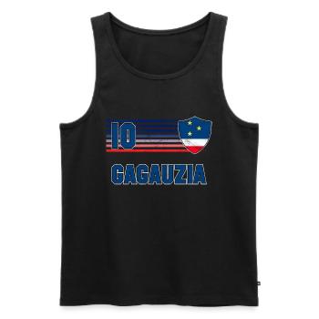 Équipe de football de Gagaouzie - Débardeur bio Premium Homme - noir - Devant - AI Model Male 178 light (178cm)