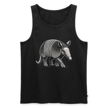 Armadillo Gürteltier - Männer Premium Bio Tank Top - Schwarz - Vorne - AI Model Male 178 light (178cm)