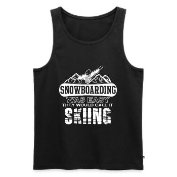 If Snowboarding Was Easy It - Men's Premium Organic Tank Top - black - Front - Michal (187cm)
