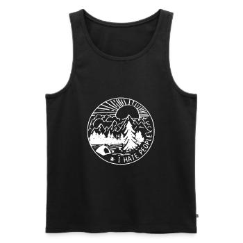 Camping Tents Tent I Hate People Outdoor Gift - Men's Premium Organic Tank Top - black - Front - Michal (187cm)