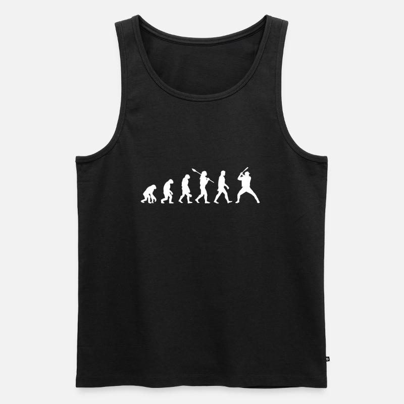 Baseball Evolution - Männer Premium Bio Tank Top - Schwarz