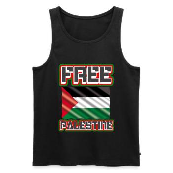 Palestine libre - drapeau palestinien, Palestine, Gaza - Débardeur bio Premium Homme - noir - Devant - AI Model Male 178 light (178cm)