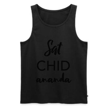 Satchidananda Yoga Joy - Débardeur bio Premium Homme - noir - Devant - AI Model Male 178 light (178cm)