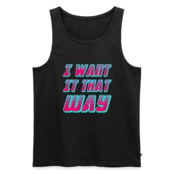 I Want It That Way - Backstreet at My Heart - Men's Premium Organic Tank Top - black - Front - AI Model Male 178 light (178cm)
