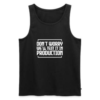 programmer - Men's Premium Organic Tank Top - black - Front - AI Model Male 178 light (178cm)