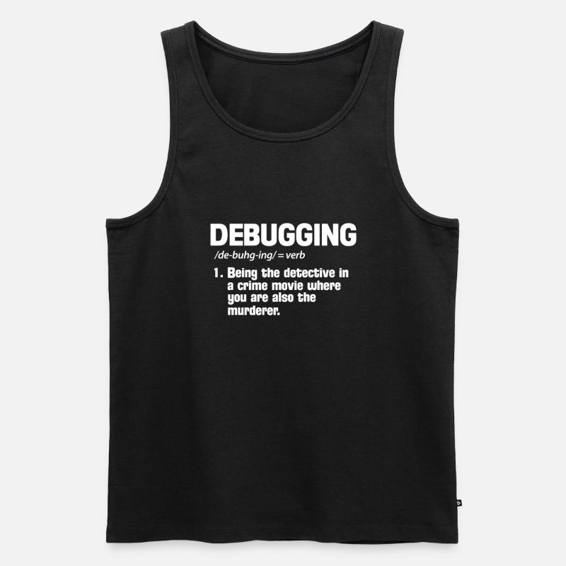 Debugging - Männer Premium Bio Tank Top - Schwarz