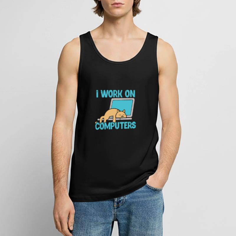 Programmer computer code informatics gift Men's Premium Organic Tank Top