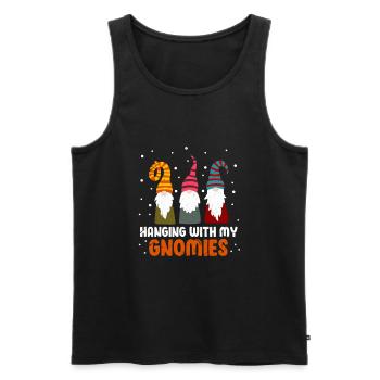 Gnome Christmas Gnome Dwarf Christmas Gift - Men's Premium Organic Tank Top - black - Front - Michal (187cm)