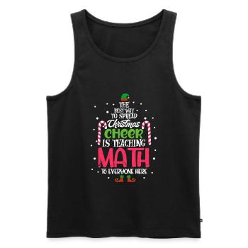 Mathe Lehrer Weihnachten - Männer Premium Bio Tank Top - Schwarz - Vorne - Michal (187cm)