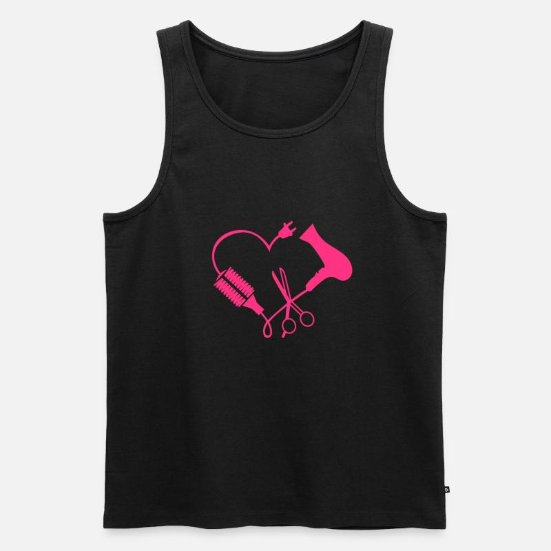 Friseurin - Männer Premium Bio Tank Top - Schwarz