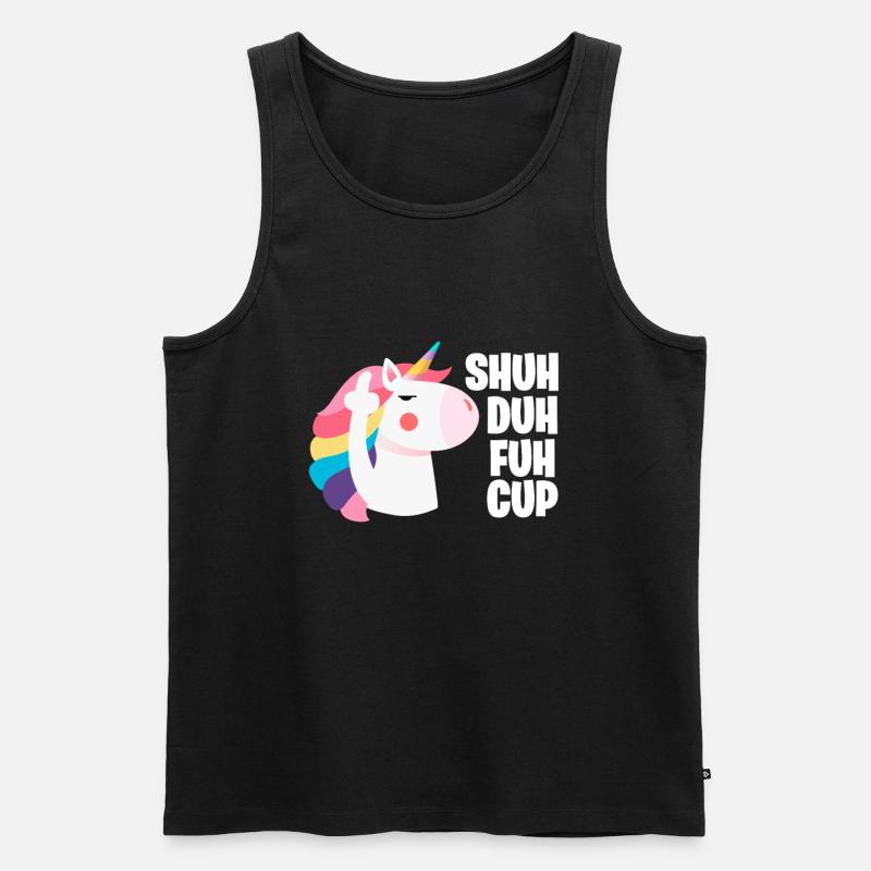 Einhorn - Männer Premium Bio Tank Top - Schwarz