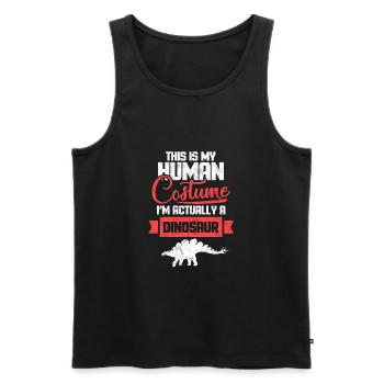dinosaur - Men's Premium Organic Tank Top - black - Front - Michal (187cm)