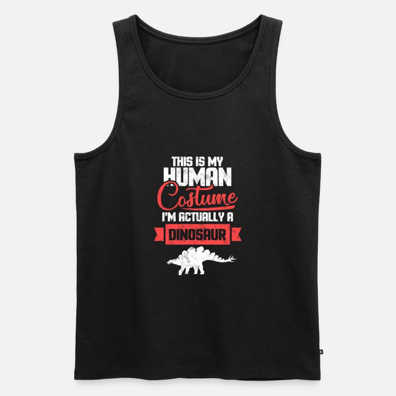 Dinosaurier - Männer Premium Bio Tank Top - Schwarz