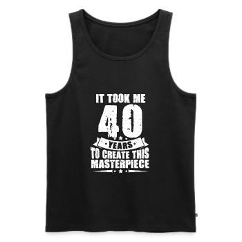 40. Geburtstag 40 Jahre Birthday Geschenk - Männer Premium Bio Tank Top - Schwarz - Vorne - Michal (187cm)