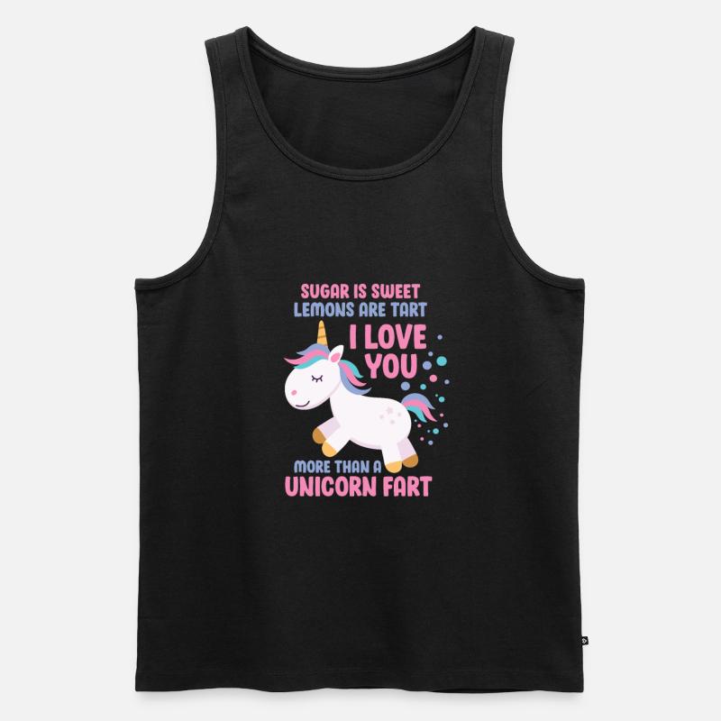 Einhorn - Männer Premium Bio Tank Top - Schwarz