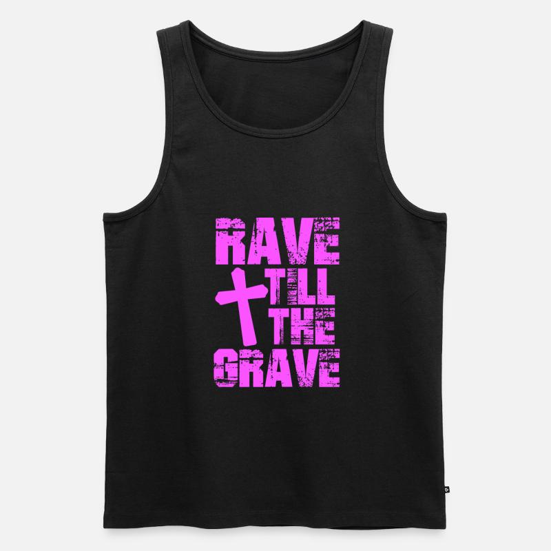 Rave - Männer Premium Bio Tank Top - Schwarz