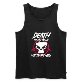 Vegan Veganer Death Metal Tierschutz Geschenk - Männer Premium Bio Tank Top - Schwarz - Vorne - Michal (187cm)