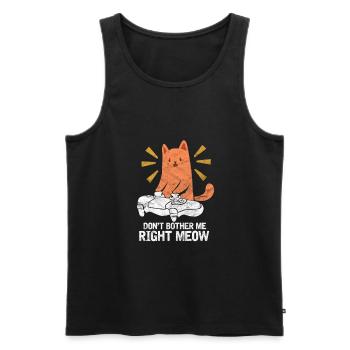 Gamer Chat - Débardeur bio Premium Homme - noir - Devant - Michal (187cm)