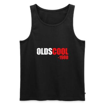 1980 - Men's Premium Organic Tank Top - black - Front - Michal (187cm)