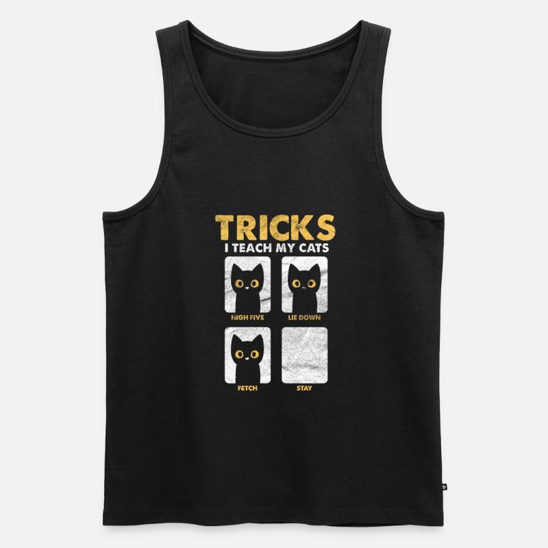 Katzen - Männer Premium Bio Tank Top - Schwarz
