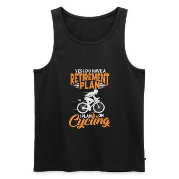 Rennrad Rentner Fahrrad Opa Rente Pension Geschenk - Männer Premium Bio Tank Top - Schwarz - Vorne - Michal (187cm)