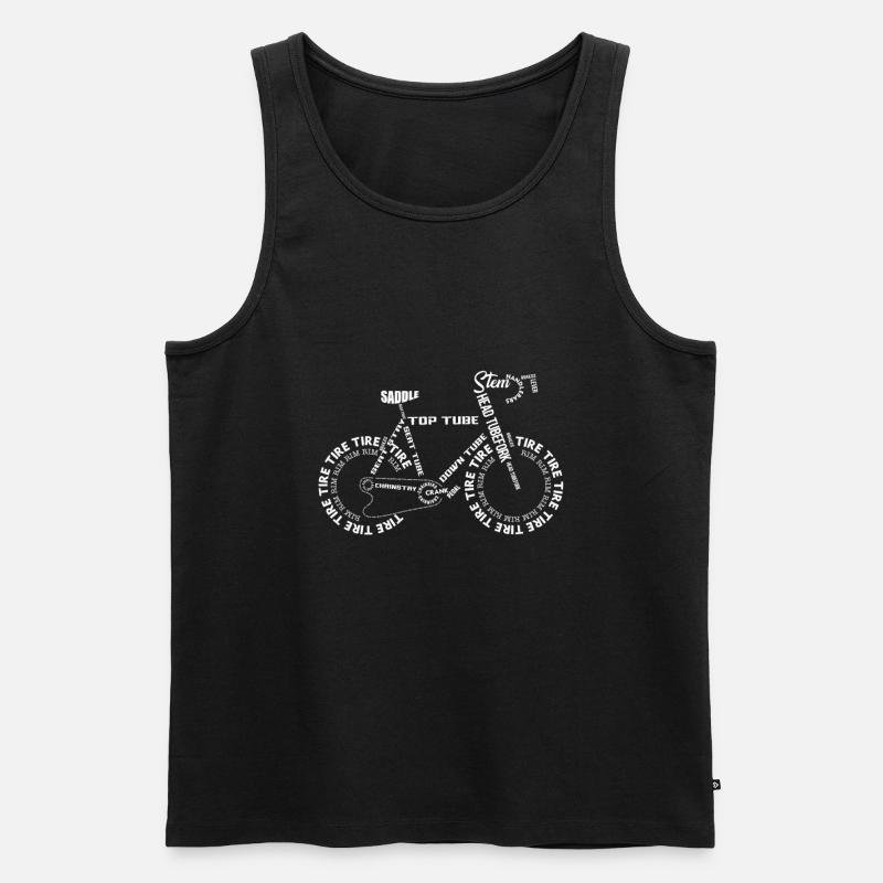 Rennrad - Männer Premium Bio Tank Top - Schwarz