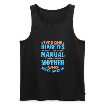 Diabetes Type 1 Diabetic Insulin Gift - Men's Premium Organic Tank Top - black - Front - AI Model Male 178 light (178cm)