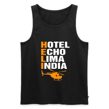 Helicopter Pilot Gift I Helicopter Helicopter - Men's Premium Organic Tank Top - black - Front - AI Model Male 178 light (178cm)