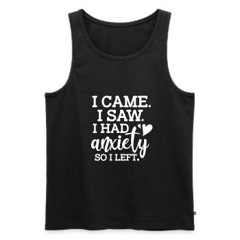 Anxiety Angst Depressiv Ängstlich Geschenk - Männer Premium Bio Tank Top - Schwarz - Vorne - AI Model Male 178 light (178cm)