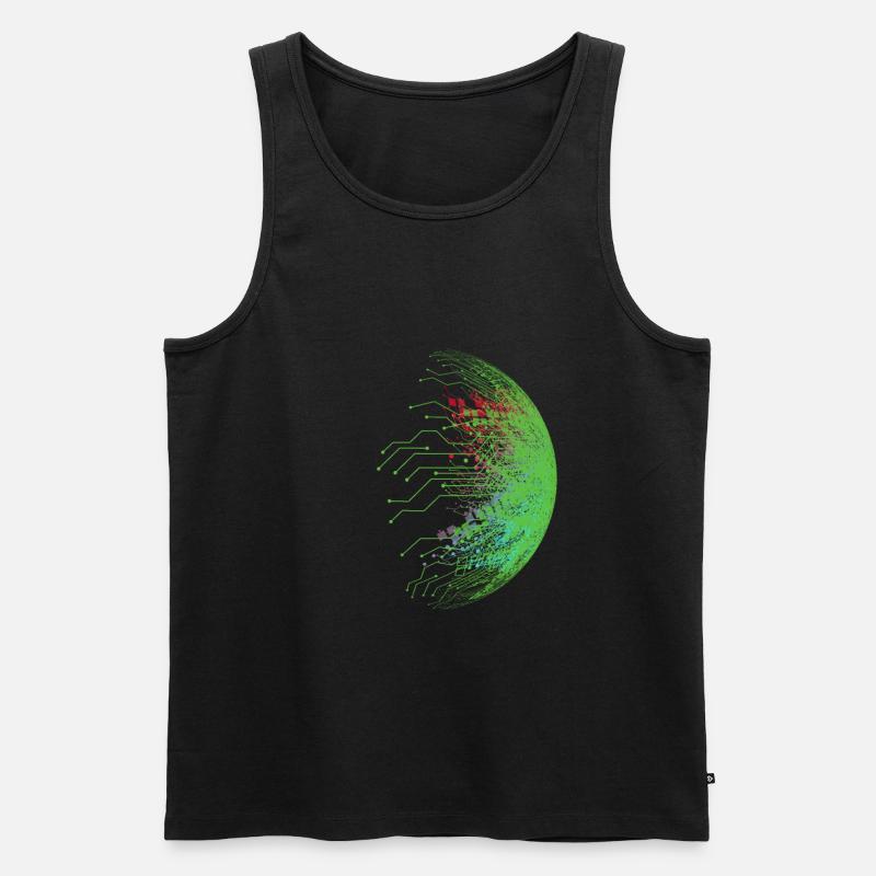 Binary code - Men's Premium Organic Tank Top - black