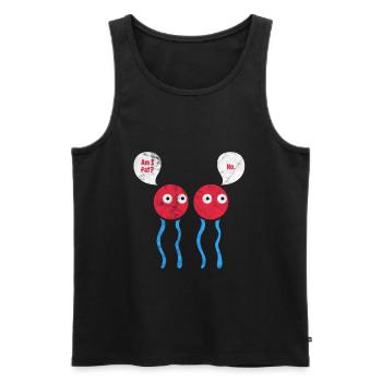 Biology - Men's Premium Organic Tank Top - black - Front - AI Model Male 178 light (178cm)