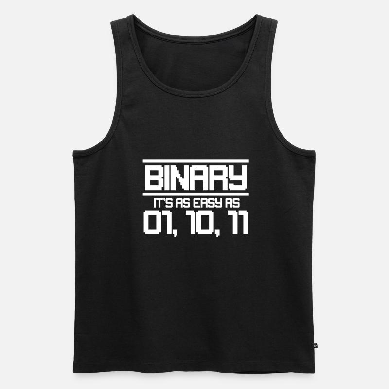 Binary code - Men's Premium Organic Tank Top - black