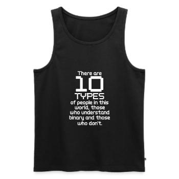 Binär Code Programmierer Computer Nerd Geschenk - Männer Premium Bio Tank Top - Schwarz - Vorne - AI Model Male 178 light (178cm)