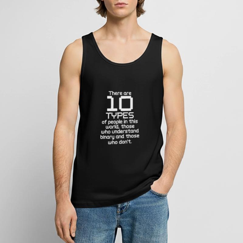Cadeau de nerd informatique programmeur de code binaire Débardeur bio Premium Homme