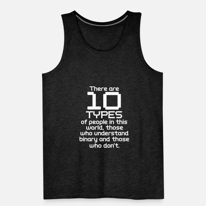 Cadeau de nerd informatique programmeur de code binaire Débardeur bio Premium Homme