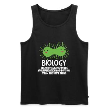 biology - Men's Premium Organic Tank Top - black - Front - Michal (187cm)