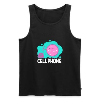 biology - Men's Premium Organic Tank Top - black - Front - Michal (187cm)