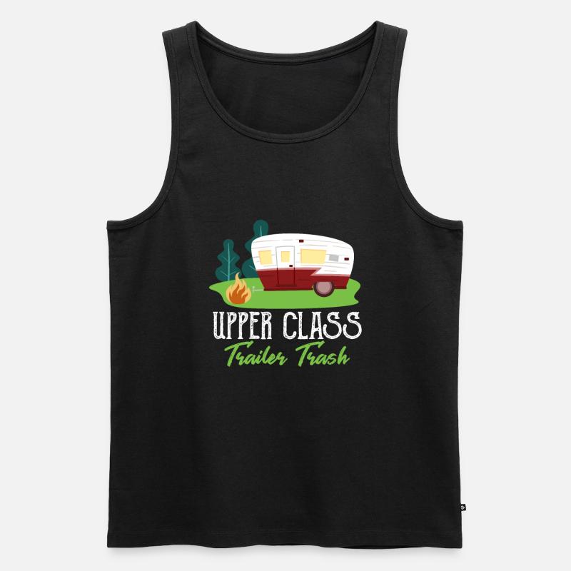 Camping - Männer Premium Bio Tank Top - Schwarz